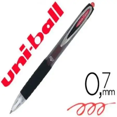 Lapicera Roller Uni Ball UMN-207 Gel Retráctil 0,7mm Rojo